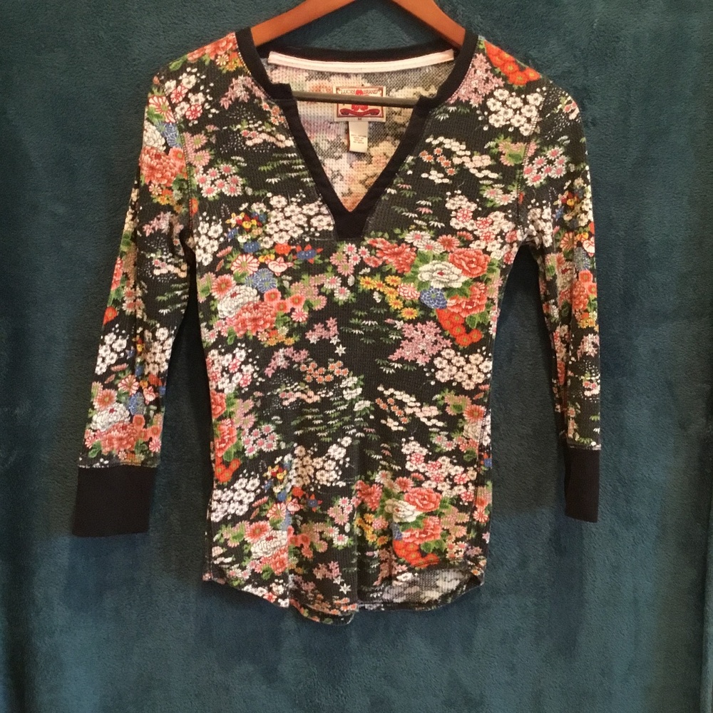 Lucky Brand 3/4 henley size m